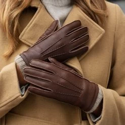 Vittoria (brown) - Italian Gloves Made Of American Deerskin Leather With Cashmere Lining 21 Vittoria (brown) - Italian Gloves Made Of American Deerskin Leather With Cashmere Lining -Fratelli Orsini Shop 1 57793208 96ad 4b7b a3f0 85a4a66c517a