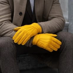 Matteo - Italian Gloves Made Of American Deerskin Leather With Cashmere Lining -Fratelli Orsini Shop 1 6bbb4daf 6385 42b1 b85c dfce231002d4