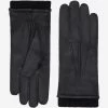 Vittoria (black) - Italian Gloves Made Of American Deerskin Leather With Cashmere Lining