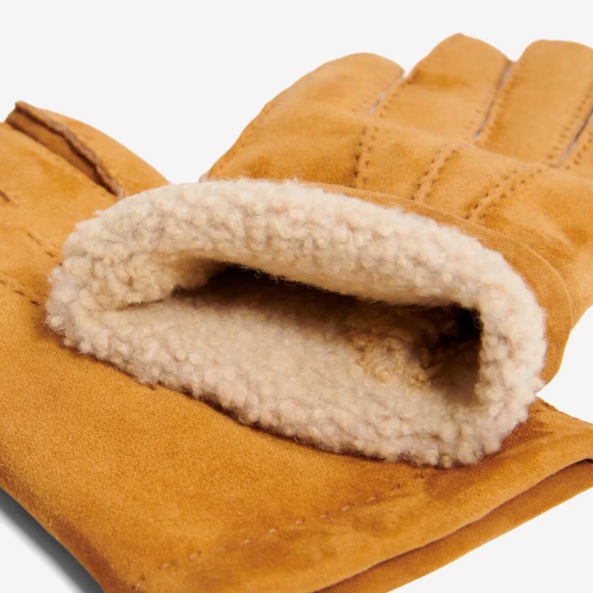 Beatrice - Italian Suede Leather Gloves With Luxurious Natural Sheep Fur Lining 2 Beatrice - Italian Suede Leather Gloves With Luxurious Natural Sheep Fur Lining - Image 2