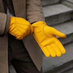 Matteo - Italian Gloves Made Of American Deerskin Leather With Cashmere Lining -Fratelli Orsini Shop 2 3eeefb3f 0f26 4378 a14f dfe21d7ae098