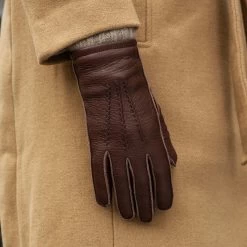 Vittoria (brown) - Italian Gloves Made Of American Deerskin Leather With Cashmere Lining 23 Vittoria (brown) - Italian Gloves Made Of American Deerskin Leather With Cashmere Lining -Fratelli Orsini Shop 3 7bb76729 40bd 49f8 a761 508be458d66c