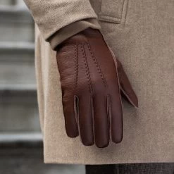 Diego (brown) - Italian Gloves Made Of American Deerskin Leather With Rabbit Fur Lining -Fratelli Orsini Shop 3 86241c8f 5cbb 499e a152 ebfd5b0333a0