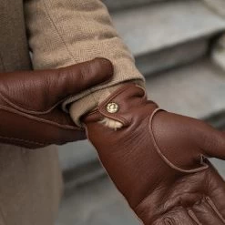 Diego (brown) - Italian Gloves Made Of American Deerskin Leather With Rabbit Fur Lining -Fratelli Orsini Shop 4 6b31810c e863 4cf0 bfed 8a7ba5ac5bf4