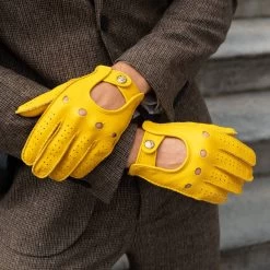 Leonardo (yellow) - Italian Driving Gloves Made Of American Deerskin Leather -Fratelli Orsini Shop 4 bbdaec69 54ab 41e1 9ae0 ab76c69e8466