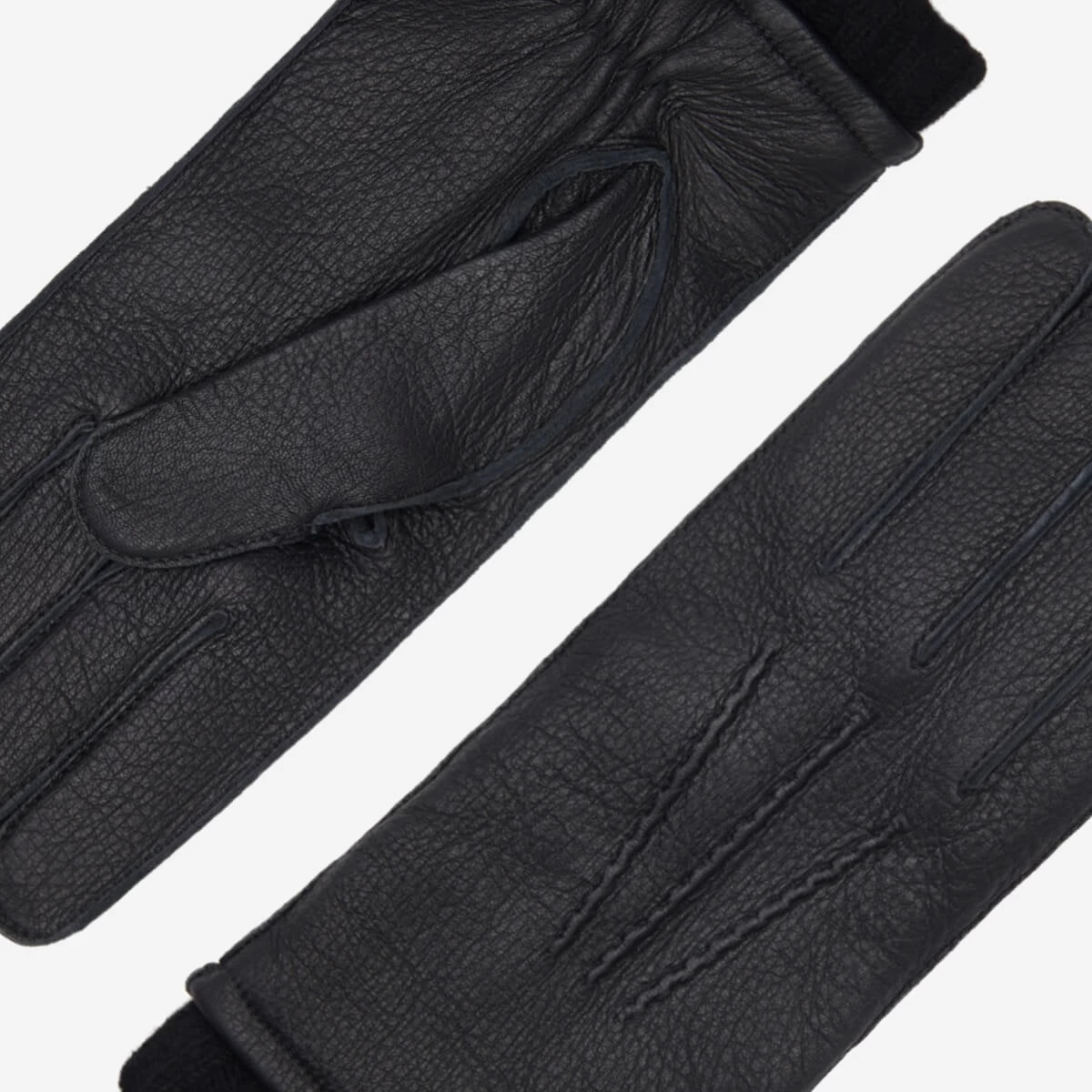 Vittoria (black) - Italian Gloves Made Of American Deerskin Leather With Cashmere Lining 6 Vittoria (black) - Italian Gloves Made Of American Deerskin Leather With Cashmere Lining - Image 6