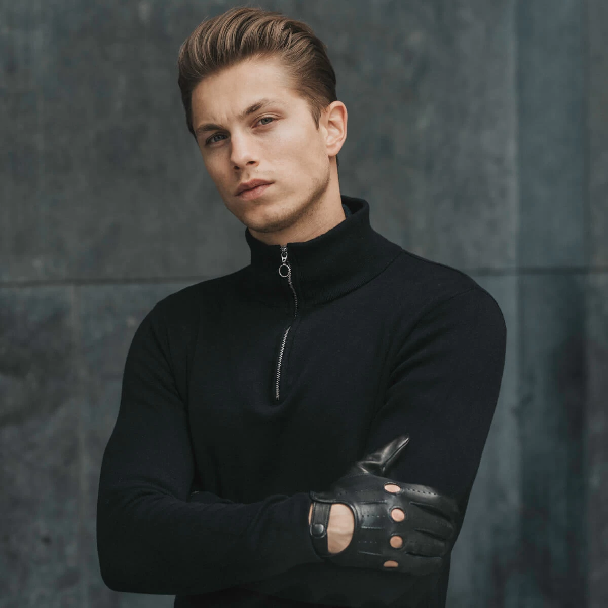 Mario (black) - Italian Lambskin Leather Driving Gloves 10 Mario (black) - Italian Lambskin Leather Driving Gloves - Image 10