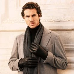 Aldo (black) - Italian Lambskin Leather Gloves With Lambswool Lining & Touchscreen Feature -Fratelli Orsini Shop Aldo 1 22398c6c f091 4ce8 a9c4 beb79a6352dc