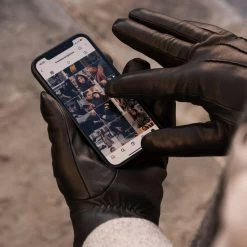 Aldo (black) - Italian Lambskin Leather Gloves With Lambswool Lining & Touchscreen Feature -Fratelli Orsini Shop Aldo 2 2c5fa46f e5b4 4957 a83f 0ce7baecba62