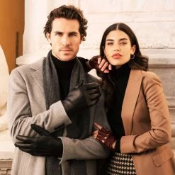 Aldo (black) - Italian Lambskin Leather Gloves With Lambswool Lining & Touchscreen Feature -Fratelli Orsini Shop Aldo 3 931716c5 3f0d 4ea3 ac1a 23f1c1310d03