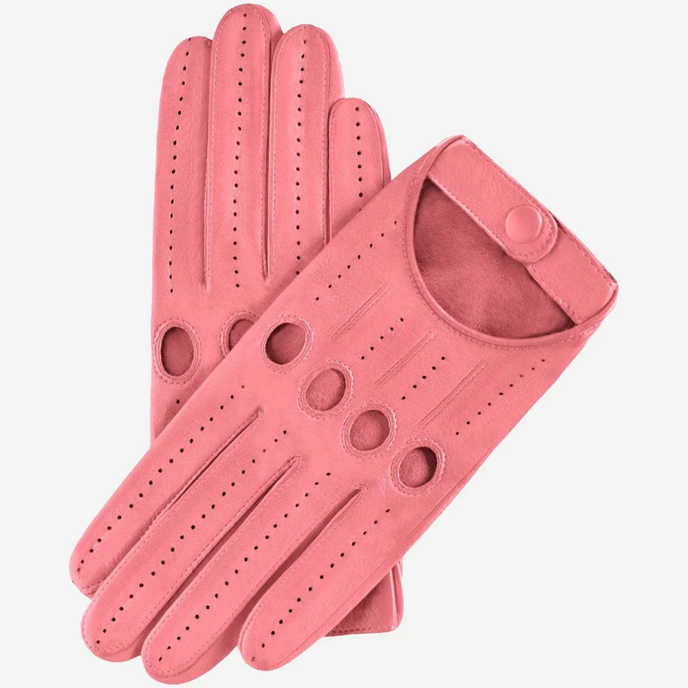 Alessa (pink) - Classic Italian Lambskin Leather Driving Gloves 1 Alessa (pink) - Classic Italian Lambskin Leather Driving Gloves