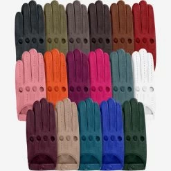 Alessa (orange) - Classic Italian Lambskin Leather Driving Gloves -Fratelli Orsini Shop Alessa 4