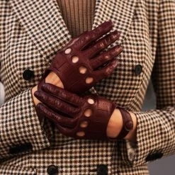 Alessa (cordovan) - Classic Italian Lambskin Leather Driving Gloves -Fratelli Orsini Shop Alessa 4 06188598 c4f1 446d a9ed 1aa90aec1944
