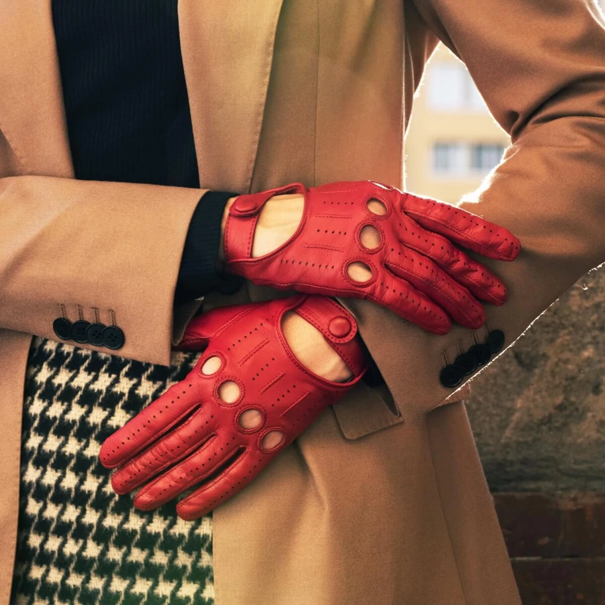 Alessa (red) - Classic Italian Lambskin Leather Driving Gloves 9 Alessa (red) - Classic Italian Lambskin Leather Driving Gloves - Image 9