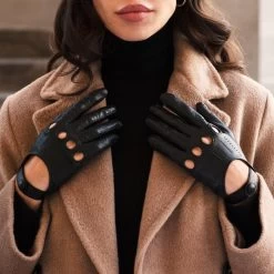 Alessa (black) - Classic Italian Lambskin Leather Driving Gloves & Touchscreen Feature -Fratelli Orsini Shop Alessa 4 a35fd45e 0e83 4c68 ab7c d11cbe110391