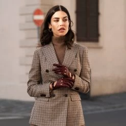 Alessa (cordovan) - Classic Italian Lambskin Leather Driving Gloves -Fratelli Orsini Shop Alessa 5 e76f3bed 4271 4c5c b81b 6ab2612ecc74