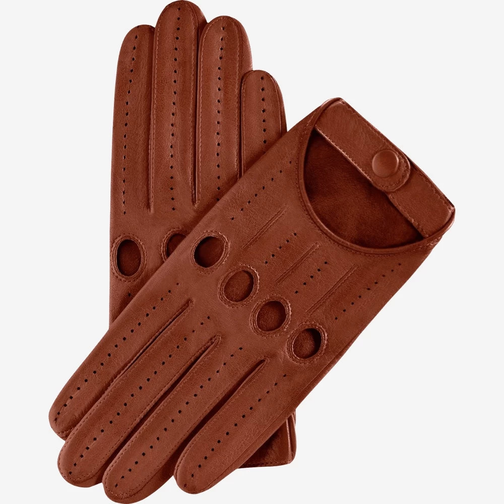 Alessa (cognac) - Classic Italian Lambskin Leather Driving Gloves & Touchscreen Feature 1 Alessa (cognac) - Classic Italian Lambskin Leather Driving Gloves & Touchscreen Feature