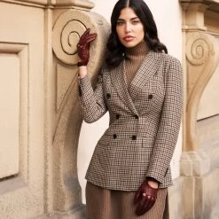 Alessa (cordovan) - Classic Italian Lambskin Leather Driving Gloves -Fratelli Orsini Shop Alessa cordovan