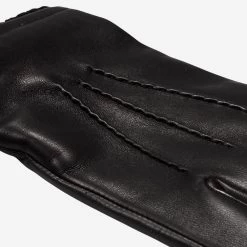 Alessandro (black) - Italian Lambskin Leather Gloves With Cashmere Lining & Touchscreen Feature -Fratelli Orsini Shop Alessandro 3