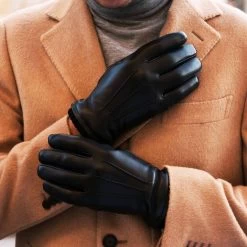 Alessandro (black) - Italian Lambskin Leather Gloves With Cashmere Lining & Touchscreen Feature -Fratelli Orsini Shop Alessandro 3 57f4f9ee bb87 4d8f 9a30 10990a249479