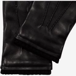 Alessandro (black) - Italian Lambskin Leather Gloves With Cashmere Lining & Touchscreen Feature -Fratelli Orsini Shop Alessandro 4