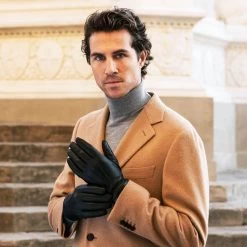 Alessandro (black) - Italian Lambskin Leather Gloves With Cashmere Lining & Touchscreen Feature -Fratelli Orsini Shop Alessandro 4 30d7c5cb 8eef 49bd bf24 103e765da945