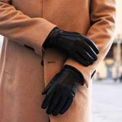 Alessandro (black) - Italian Lambskin Leather Gloves With Cashmere Lining & Touchscreen Feature -Fratelli Orsini Shop Alessandro 5 57d27d92 2524 4eeb 8c1c f77882a7bbe5