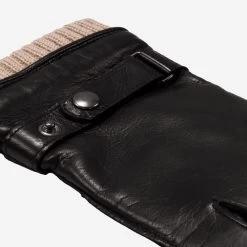 Alonzo (black) - Italian Lambskin Leather Gloves With Cashmere Lining & Touchscreen Feature -Fratelli Orsini Shop Alonzo 3