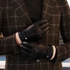 Alonzo (black) - Italian Lambskin Leather Gloves With Cashmere Lining & Touchscreen Feature -Fratelli Orsini Shop Alonzo 4 4a642abe b20b 42df b2af d00812e9bbf5