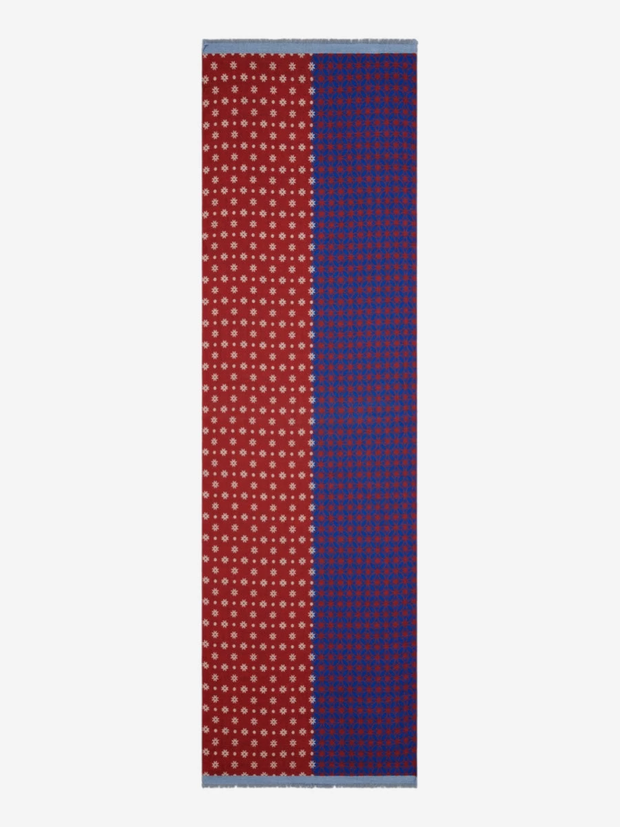 Andrea (red/blue) - Soft And Lightweight Italian Scarf From 100% Wool 4 Andrea (red/blue) - Soft And Lightweight Italian Scarf From 100% Wool - Image 4