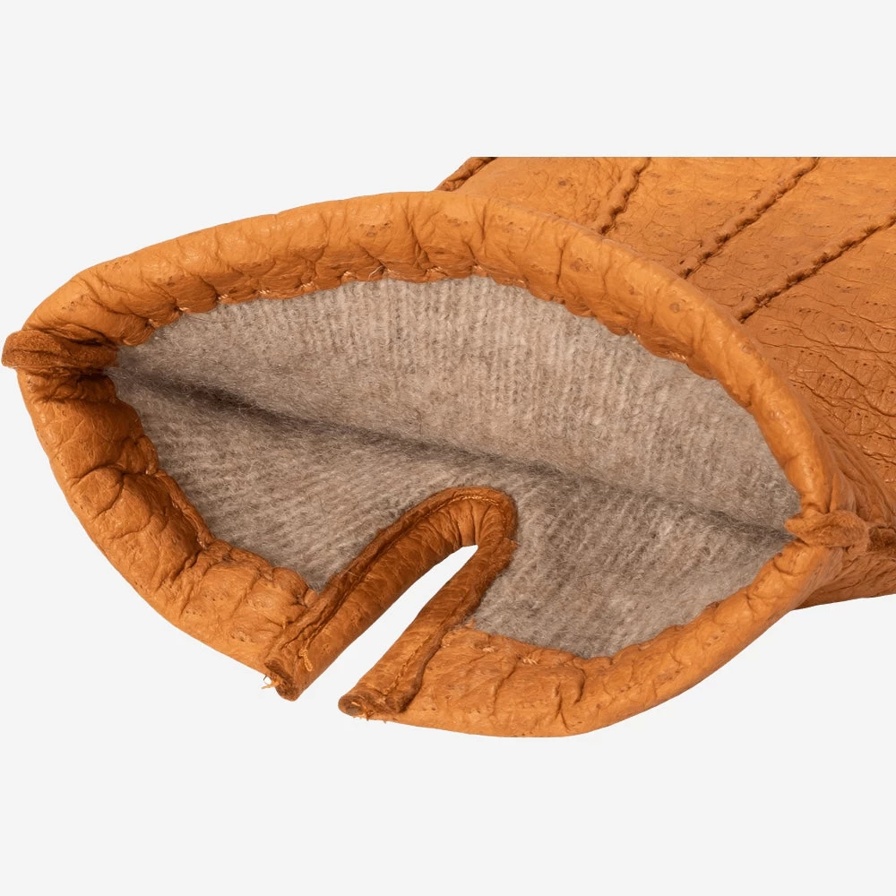 Antonio (brown) - Italian Peccary Leather Gloves With Cashmere Lining 2 Antonio (brown) - Italian Peccary Leather Gloves With Cashmere Lining - Image 2