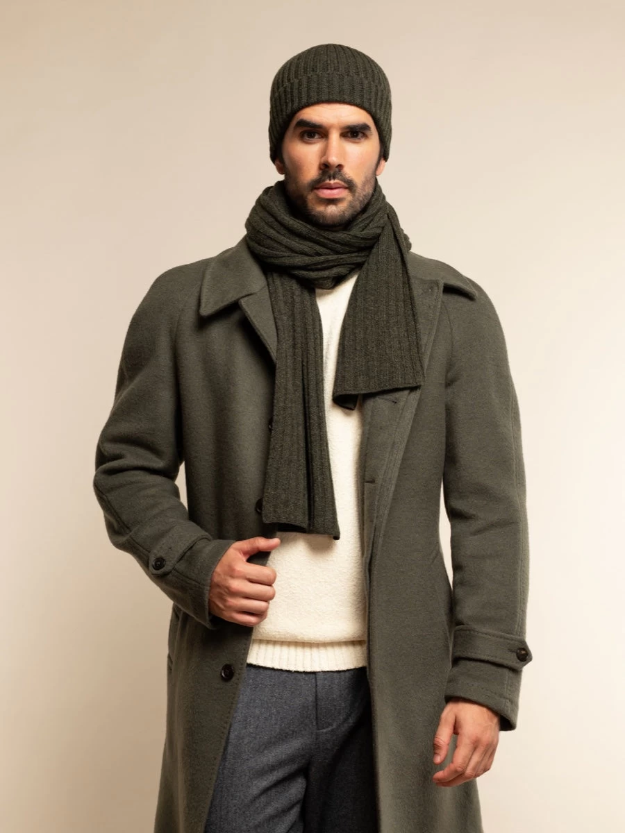 Milano (dark Green) - 100% Cashmere Ribbed Beanie (unisex) 12 Milano (dark Green) - 100% Cashmere Ribbed Beanie (unisex) - Image 12