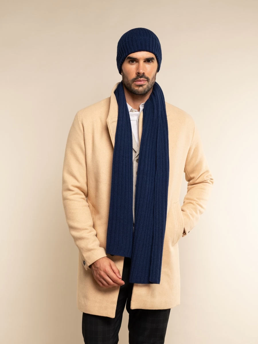 Milano (navy Blue) - 100% Cashmere Ribbed Beanie (unisex) 13 Milano (navy Blue) - 100% Cashmere Ribbed Beanie (unisex) - Image 13