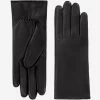 Bella (black) - Italian Lambskin Leather Gloves With Lambswool Lining & Touchscreen Feature