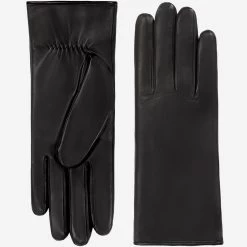 Bella (black) - Italian Lambskin Leather Gloves With Lambswool Lining & Touchscreen Feature