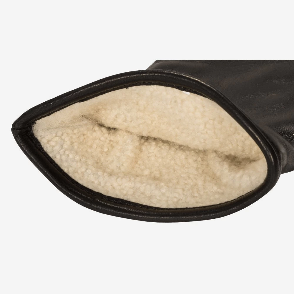 Bella (black) - Italian Lambskin Leather Gloves With Lambswool Lining & Touchscreen Feature 2 Bella (black) - Italian Lambskin Leather Gloves With Lambswool Lining & Touchscreen Feature - Image 2