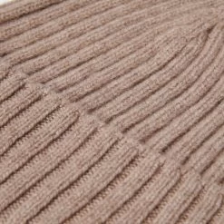 Milano (brown) - 100% Cashmere Ribbed Beanie (unisex) -Fratelli Orsini Shop Cashmere beanie brown fratelli orsini 3