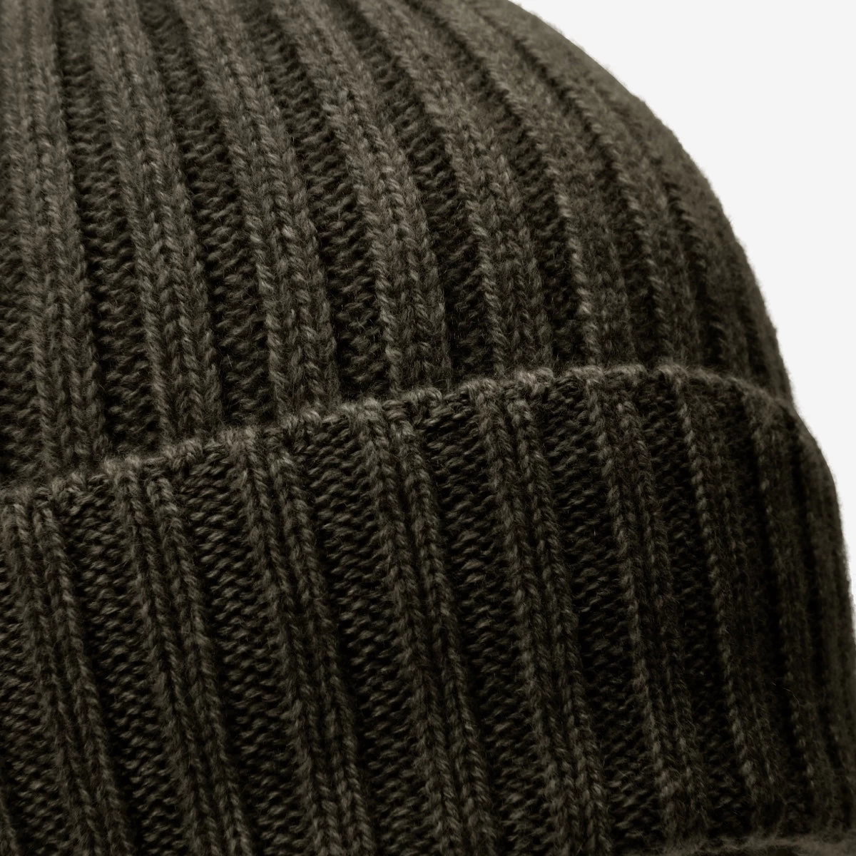 Milano (dark Green) - 100% Cashmere Ribbed Beanie (unisex) 2 Milano (dark Green) - 100% Cashmere Ribbed Beanie (unisex) - Image 2