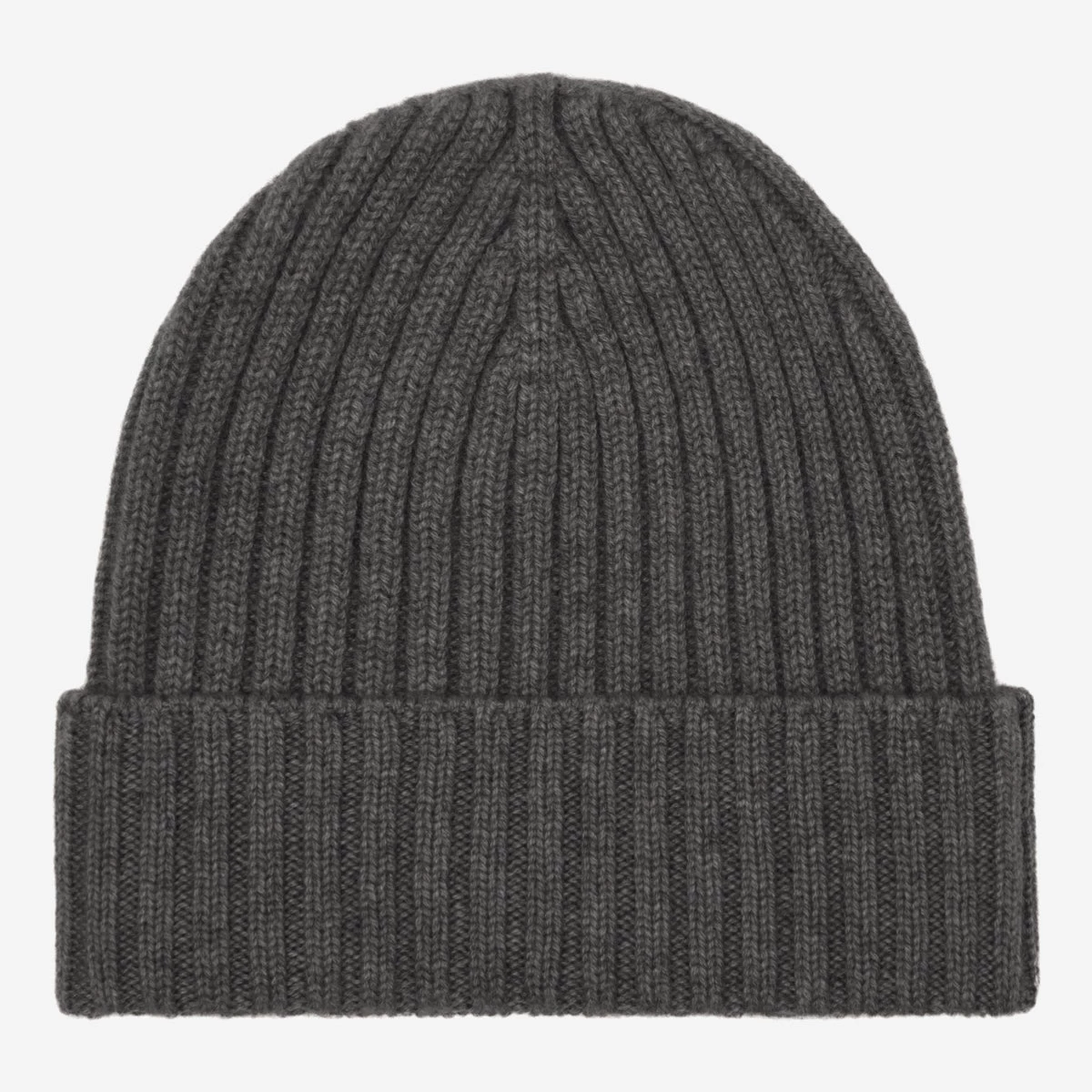 Milano (dark Grey) - 100% Cashmere Ribbed Beanie (unisex) 1 Milano (dark Grey) - 100% Cashmere Ribbed Beanie (unisex)