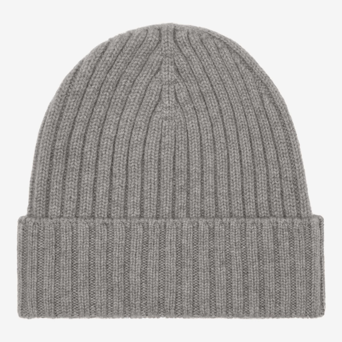 Milano (light Grey) - 100% Cashmere Ribbed Beanie (unisex) 1 Milano (light Grey) - 100% Cashmere Ribbed Beanie (unisex)