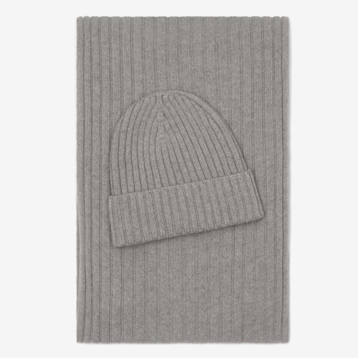 Milano (light Grey) - 100% Cashmere Ribbed Beanie (unisex) 4 Milano (light Grey) - 100% Cashmere Ribbed Beanie (unisex) - Image 4