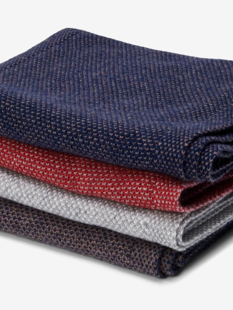 Riccardo (red & Grey) - 100% Cashmere Scarf With Pattern 6 Riccardo (red & Grey) - 100% Cashmere Scarf With Pattern - Image 6