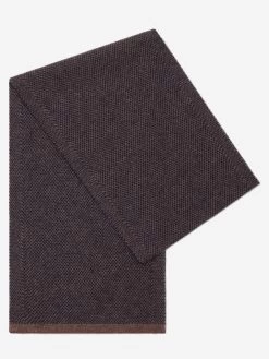 Riccardo (brown & Blue) - 100% Cashmere Scarf With Pattern