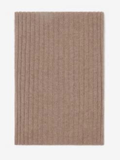 Napoli (brown) - 100% Cashmere Ribbed Scarf (unisex) -Fratelli Orsini Shop Cashmere scarf brown fratelli orsini 3
