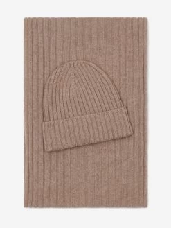 Napoli (brown) - 100% Cashmere Ribbed Scarf (unisex) -Fratelli Orsini Shop Cashmere scarf brown fratelli orsini 4