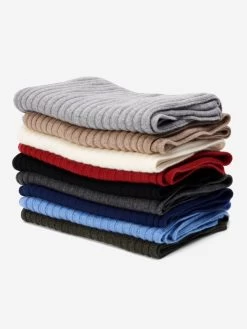 Napoli (navy Blue) - 100% Cashmere Ribbed Scarf (unisex) -Fratelli Orsini Shop Cashmere scarf brown fratelli orsini 5 9f5cec34 d407 4ee7 b408 b861ca7b27aa