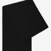Napoli (black) - 100% Cashmere Ribbed Scarf (unisex)