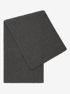 Napoli (dark Grey) - 100% Cashmere Ribbed Scarf (unisex)