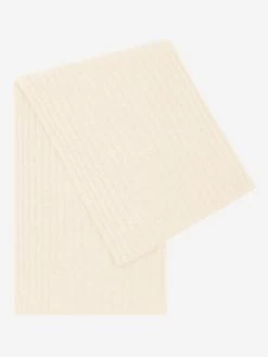 Napoli (cream) - 100% Cashmere Ribbed Scarf (unisex)