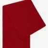 Napoli (red) - 100% Cashmere Ribbed Scarf (unisex)